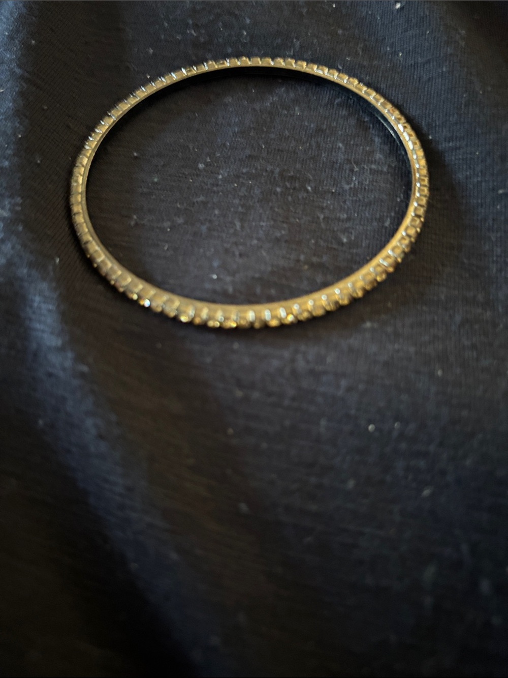 Gold Crystal-Trim Bangle Bracelet - Women's Jewelry